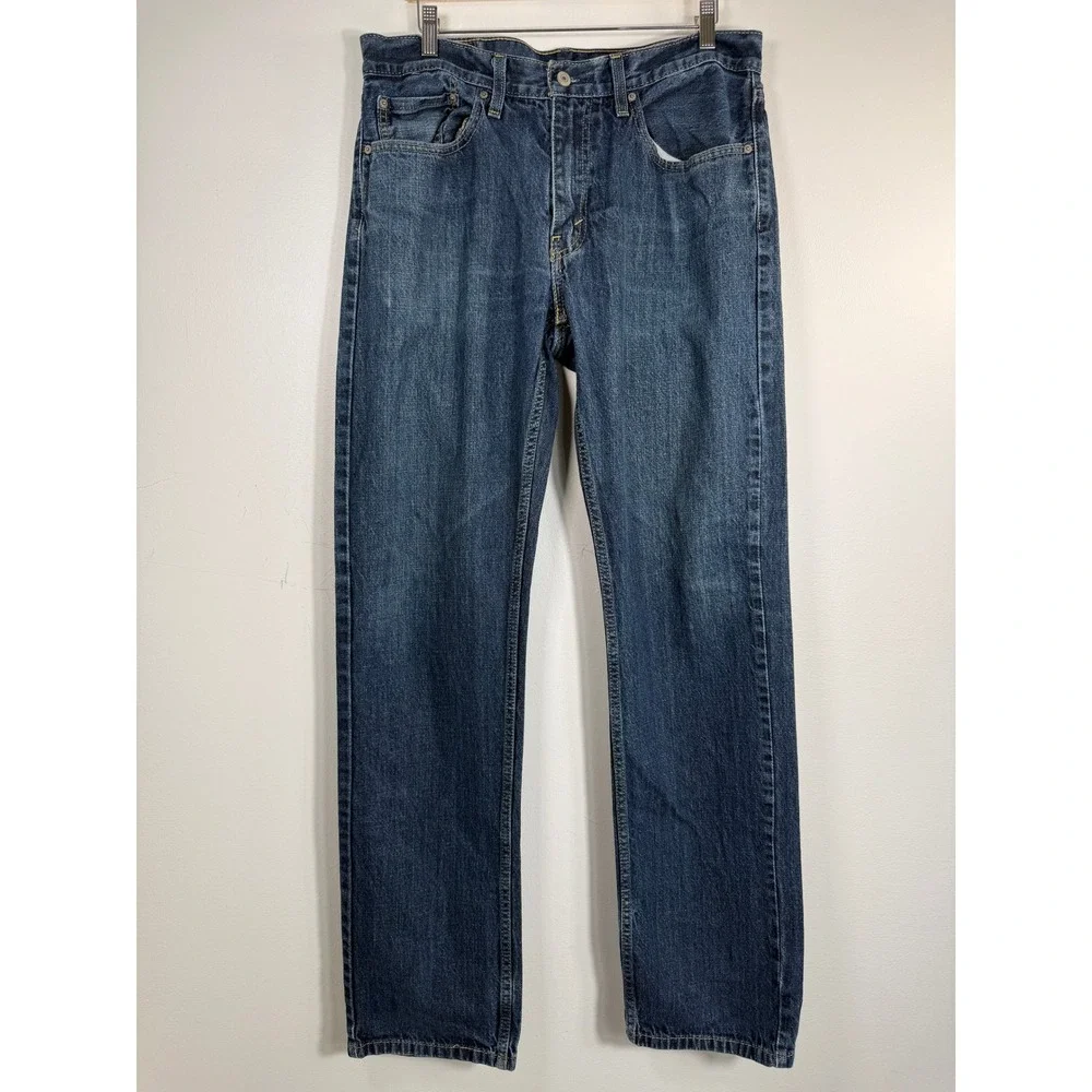 Levis 559 Relaxed Straight Jeans Mens 34x36 Dark Wash Blue Denim Pants 6042